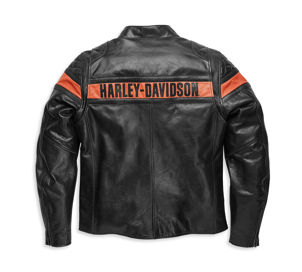 Harley Davidson Mens Victory Sweep Leather Jacket Black
