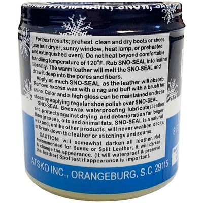 Atsko Sno-Seal Beeswax Waterproofing Jar - 200g