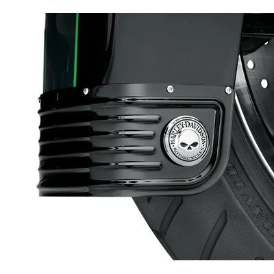 Willie G Skull Fender Skirt Medallions - Chrome