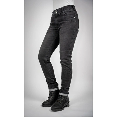 Bull-It Womens Raven Straight/Short Motorcycle Jeans - Black