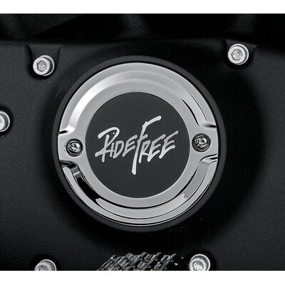 Ride Free Timer Cover - Wrinkle Black/Chrome