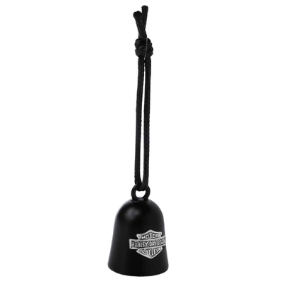 Harley-Davidson Engraved Classic Bar &amp; Shield Logo Ride Bell With Tie - Black