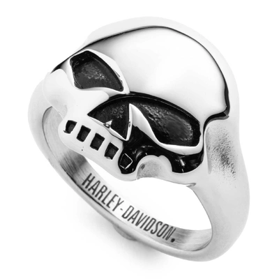 Harley-Davidson Mens 3D Willie G Skull Ring - Stainless Steel