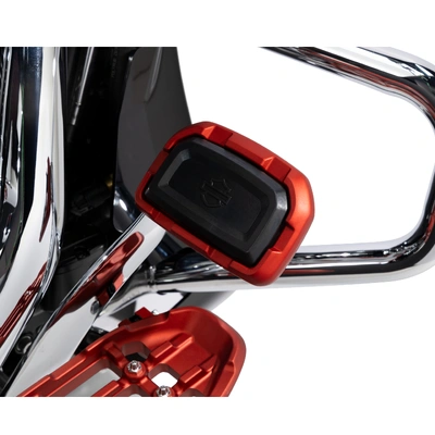 Harley-Davidson Redline Large Brake Pedal Pad - Red Anodized