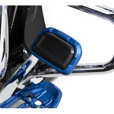 Harley-Davidson Redline Large Brake Pedal Pad - Blue Anodized