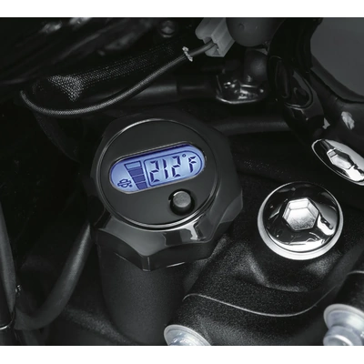 Oil Level and Temperature Dipstick with Lighted LCD Readout - Black
