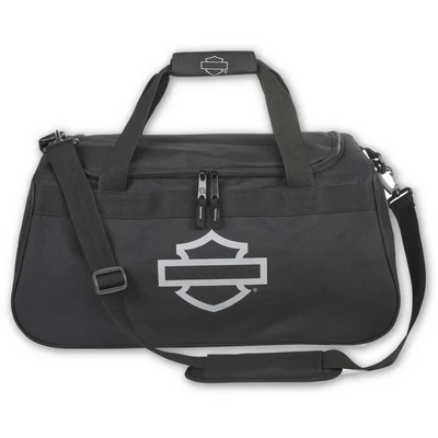 Harley-Davidson Orange Bar &amp; Shield Graphic Duffel Bag - Black Gray