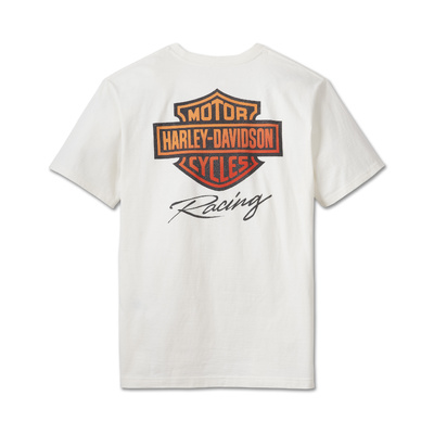 Harely-Davidson H-D #1 Racer Mens Tee - White