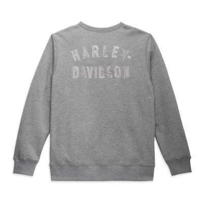 Harley-Davidson Staple Embroidered Mens Sweatshirt - Heather Grey