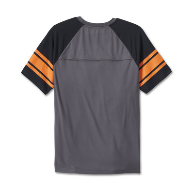 Harley-Davidson Mens #1 Performance Tee - Colorblocked - Blackened Pearl