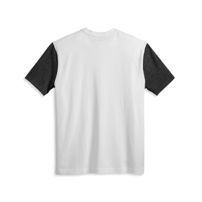 Harley-Davidson Mens Road Captain Colorblock Tee - Colorblocked - Bright White - Colorblocked - Bright White