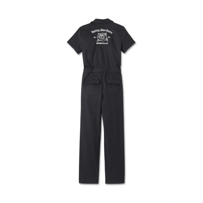 Harley-Davidson Womens Old English Rose Coverall - Harley Black