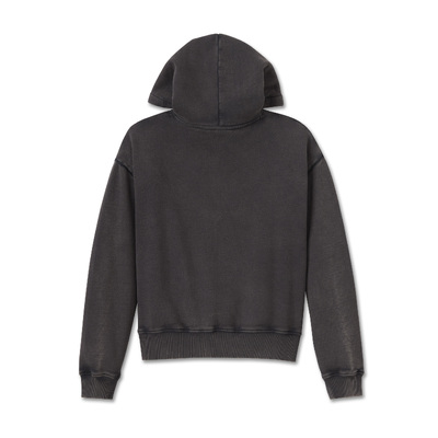Harley-Davidson Oversized Washed Bar &amp; Shield Womens Hoodie - Harley Black