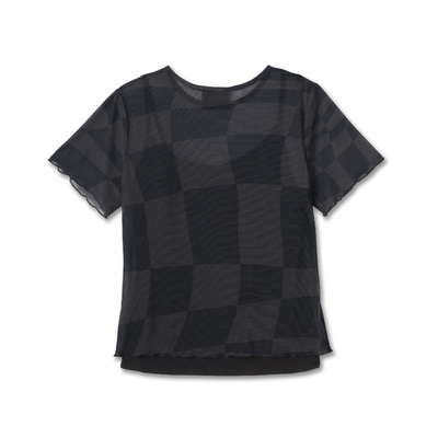 Womens Road Racer Mesh Tee - Print - Harley Black &amp; Phantom