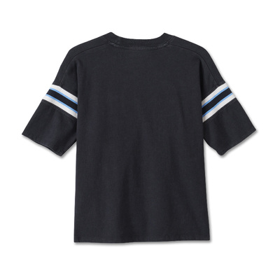 Womens Old English Rose Boxy Tee - Harley Black