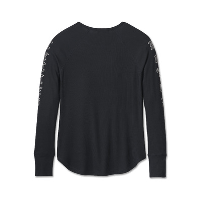 Harley-Davidson Authentic Long Sleeve Womens Rib Top - Harley Black