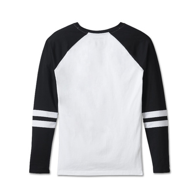 Womens First-Class Long Sleeve Raglan Top - Colorblock - Bright White &amp; Harley Black