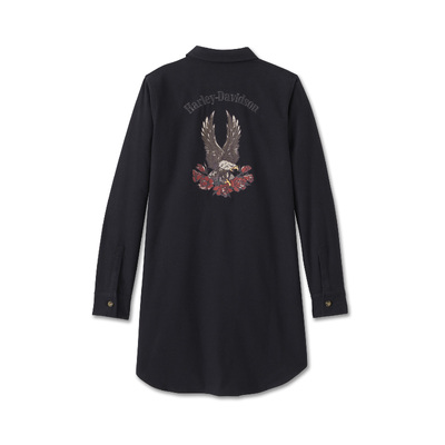 Harley-Davidson Blooming Eagle Womens Duster - Harley Black