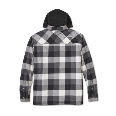Harley-Davidson Traveler Hooded Shirt Jacket - Plaid - Harley Black &amp; Blackened Pearl