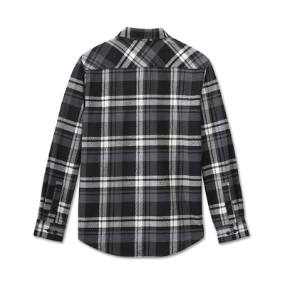 Harley-Davidson Men&#39;s Bar &amp; Shield Flannel Shirt - Plaid - Harley Black &amp; Blackened Pearl