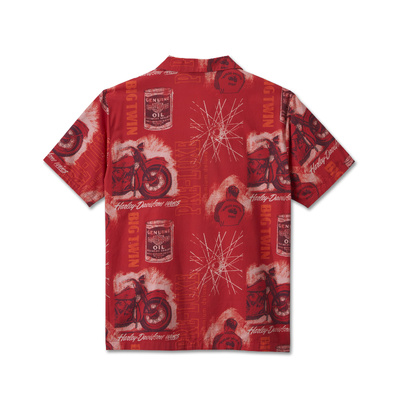 Harley-Davidson Men&#39;s Roaring Aloha Short Sleeve Shirt