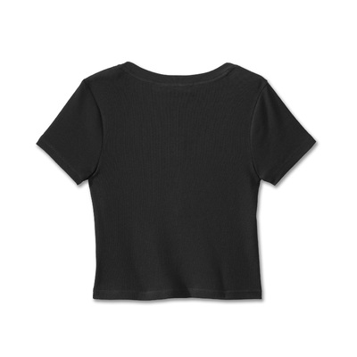 Harley-Davidson Ribbed Womens Tee - Harley Black