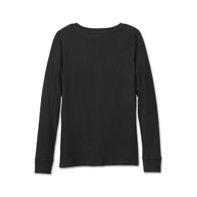 Harley-Davidson Women&#39;s Timeless Long Sleeve Henley - Harley Black