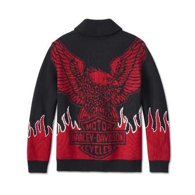 Harley-Davidson Mens Eagle Cardigan - Allover Custom Print