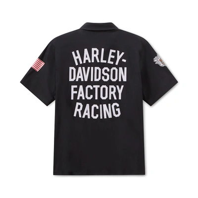 Harley-Davidson Factory Racing Fanwear Coolmax Short Sleeve Shirt - Harley Black