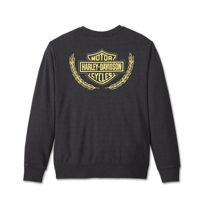 Harley-Davidson Mens Trophy Bar &amp; Shield Crew Neck Sweatshirt - Harley Black