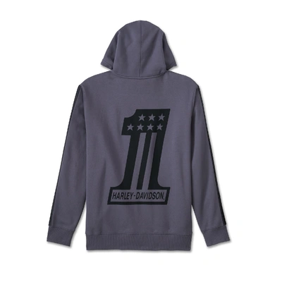 Harley-Davidson #1 Racer Zip-Up Hoodie - Ombre Blue