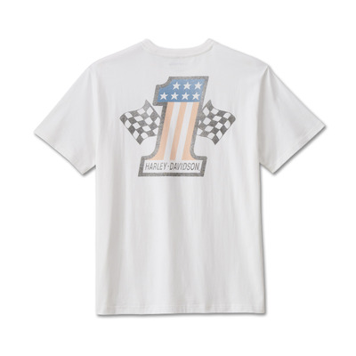 Mens No.1 Racing Tee - Bright White