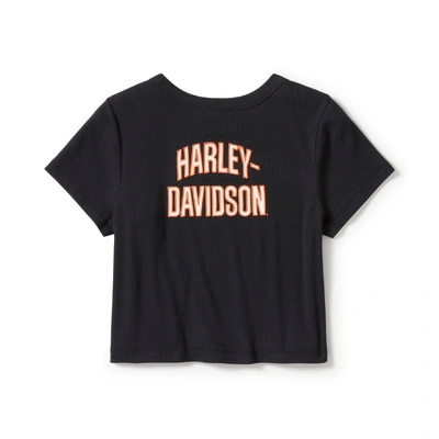 Harley-Davidson Womens Essential Arched Font Babydoll Tee - Harley Black