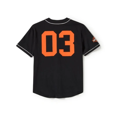Harley-Davidson Mens 03 Baseball Jersey - Harley Black