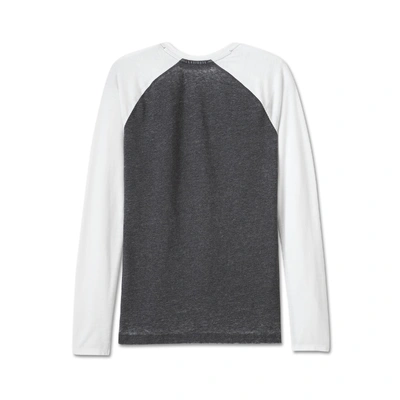 Harley-Davidson Womens Burnout Raglan Top - Colorblocked - Harley Black