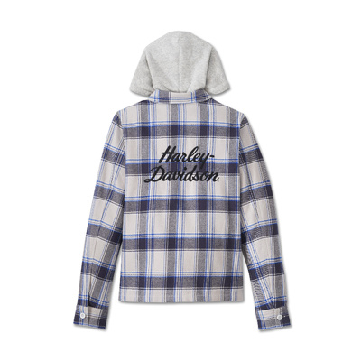 Harley-Davidson Womens Harley Heritage Classic Shirt Jacket - YD Plaid - Bright White