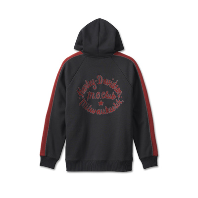 Harley-Davidson Club Crew Zip-Up Mens Hoodie - Black Beauty