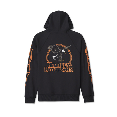 Harley-Davidson Mens Rising Eagle Hoodie - Harley Black