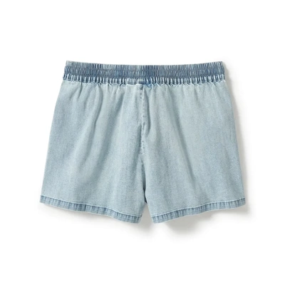 Harley-Davidson Womens Essential Denim Short - Washed Light Indigo Denim