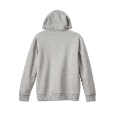 Harley-Davidson Mens Bar &amp; Shield Revolution Zip-Up Hoodie - Charcoal Grey Heather