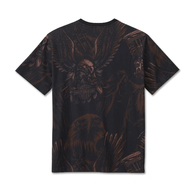 Harley-Davidson Mens Tatted Up Bar &amp; Shield Tee - Allover Custom Print