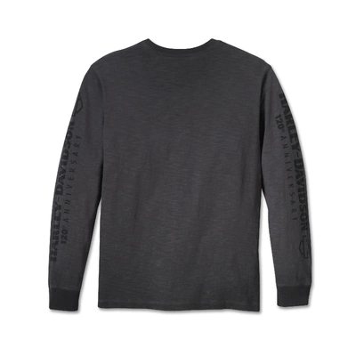 Harley-Davidson Mens 120th Anniversary Long Sleeve Tee - Dark Grey