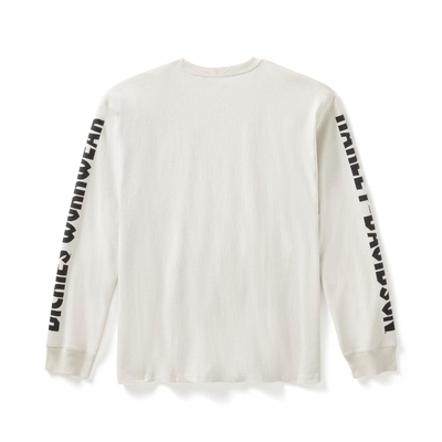 Mens Dickies x H-D Heavyweight Long Sleeve Eagle Tee - Silver Birch