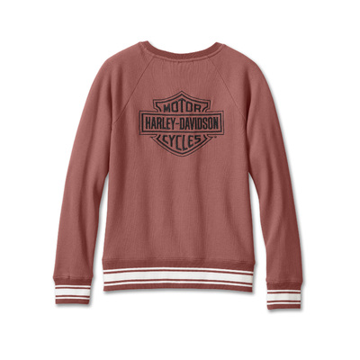 Womens Race Her Crewneck Pullover - Light Mahogany