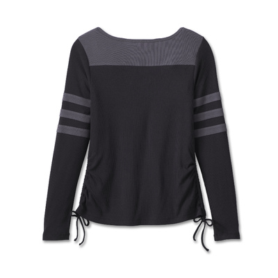 Womens Race Her Long Sleeve Knit Top - Black Beauty
