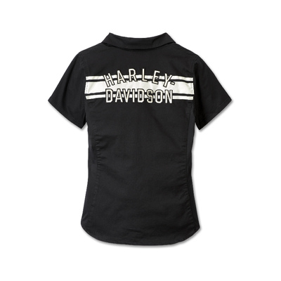 Womens Champion Club Zip Front Shirt - Black Beauty