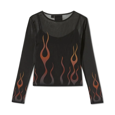 Harley-Davidson Womens Flames For Days Mesh Top - Harley Black
