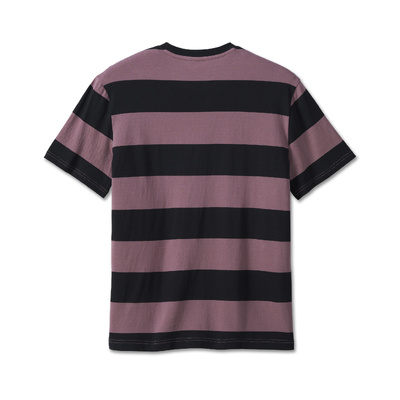 Harley-Davidson Mens Bar &amp; Shield Striped Tee - Grape Shake Stripe