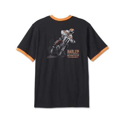 Harley-Davidson 120th Anniversary Ringer Mens Tee - Black Beauty
