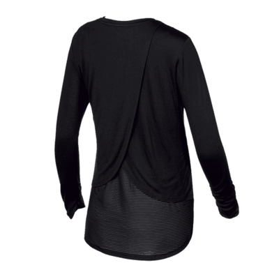 Harley-Davidson Layered Split Back Long Sleeve Top - Black